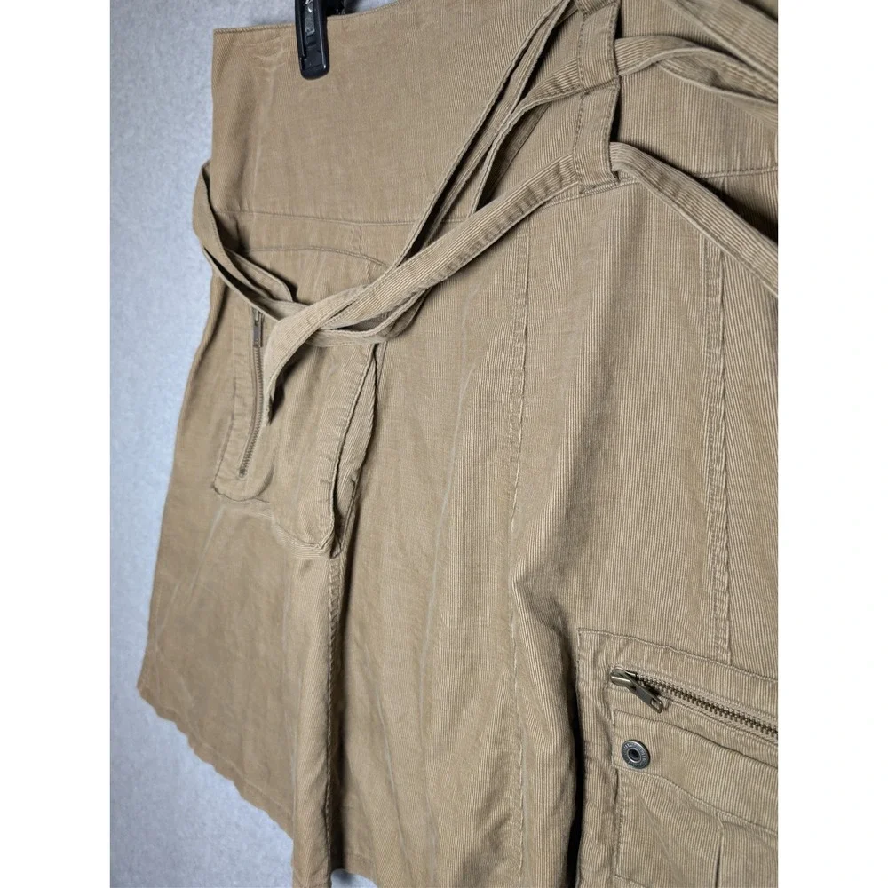 American Eagle Corduroy‎ Cargo Utility Skirt Womens 8 Side Zip Y2K Streetwear